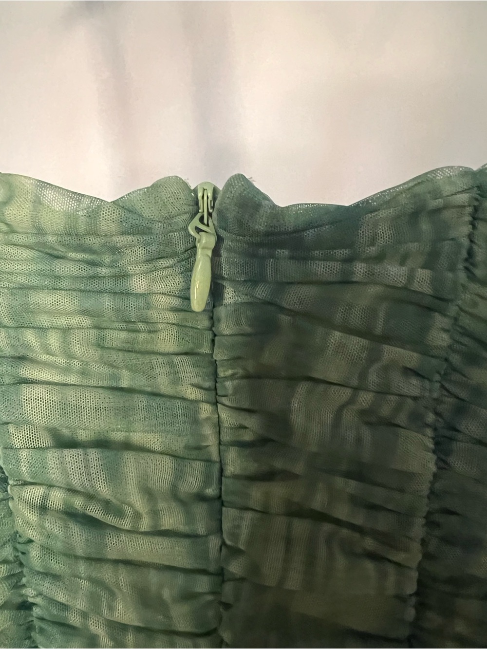 House of CB Sage Green Ruched Mini Dress - Picture 3 of 8